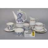 A six place Norwegian Turi-design Lotte coffee set comprising coffee pot, cream jug, sugar bowl, six