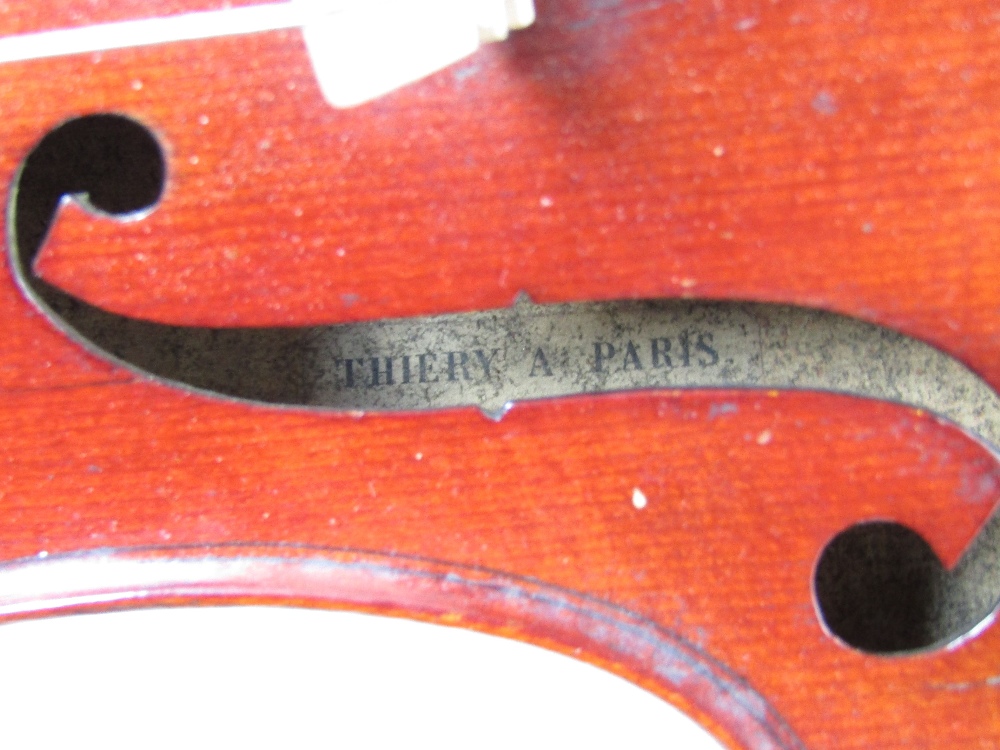 A violin case and a bow by Thiery of Paris, one piece back - Image 2 of 3
