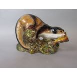 A Sylvac model of an otter with fish, impressed marks to base 3459, measures 17 cm tall approx