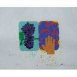 Joe Tilson (B.1928) - 'Hand & Grapes', signed and dated 2003, Screenprint, framed