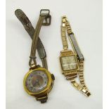 Vintage ladies 18ct Altair cocktail watch, the champagne dial with Arabic and baton markers upon