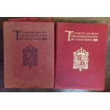 Two volumes of The Domestic Architecture of England during the Tudor Period by Garner & Stratton (