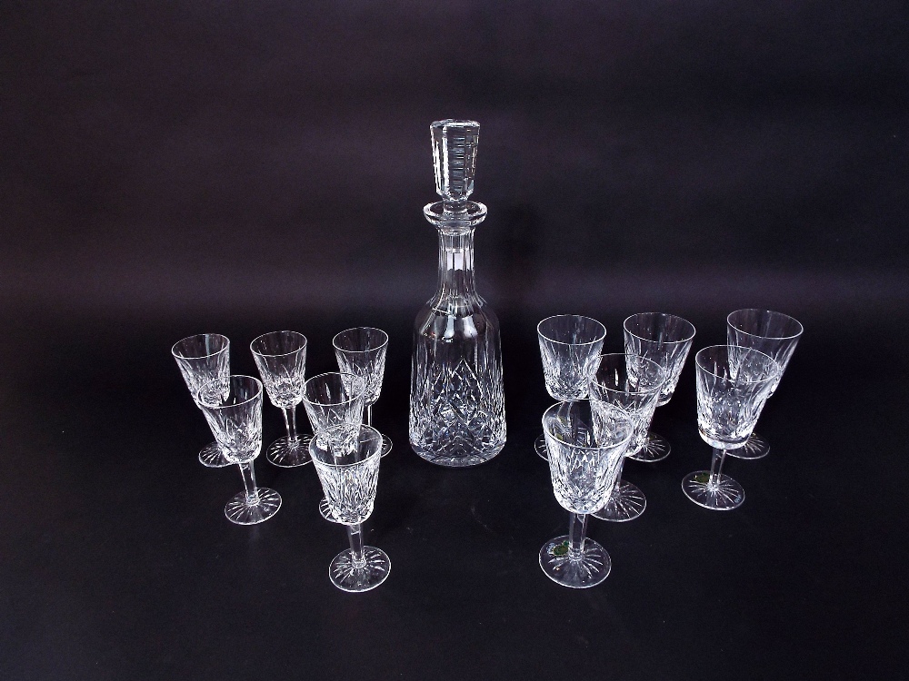 A matched collection of Waterford Lismore drinking glasses comprising two sets each of six, together