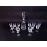 A matched collection of Waterford Lismore drinking glasses comprising two sets each of six, together