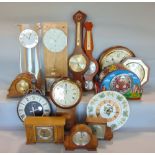 A large collection of horology to include barometers, wall clocks, mantel clocks, etc