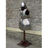 Good quality reproduction late 20th century Pikeman's armour with helmet, breast plate and skirt,