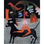 Victor Brauner (1903-1966) - 'Morphia', signed, 16/30 screen print, 21 x 17cm, framed