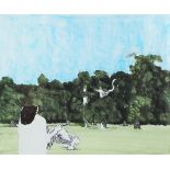 Kennith Armitage (1916-2002) - 'Park Scene', signed and dated 1978-1981, mixed media artist proof,