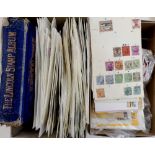 Two boxes containing a collection of Commonwealth and British Empire stamps, mostly in bags (2)