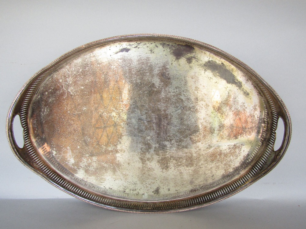 A miscellaneous collection of silver plated and other pieces including a cased set of six serving - Image 3 of 3