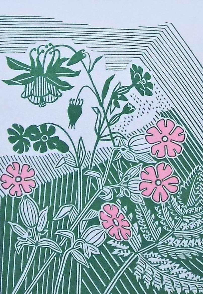 Edward Bawden (1903-1989) - 'Campion and Colombine', 44/500 lithograph, 25 x 18cm, framed