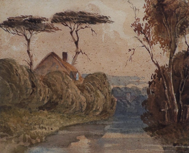 David Cox - (B.1914) 'Landscape', signed, watercolour, 22.5 x 27cm, framed