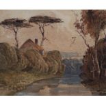 David Cox - (B.1914) 'Landscape', signed, watercolour, 22.5 x 27cm, framed
