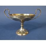 Early 20th century silver twin handled faceted trophy, maker RP, Birmingham 1911, 24cm wide, 12.