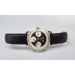 1960s gent's Heuer Chronograph stainless steel wristwatch, with day/date aperture, three