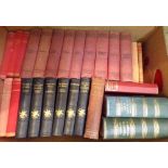 Two boxes containing a collection of classic literature including six volumes published by the Daily