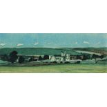 John Brunsden (1933-2014) - 'Helmsley Castle', signed, 54/150 Etching in Colours, 11 x 19cm, framed