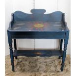 A Victorian pine wash stand, with later more contemporary painted finish, together with a pair of
