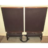 A pair of quad ESL-63 Electrolastic loud speakers, complete with power cables