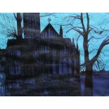 Robert Tavener (1920-2004) - 'Salisbury Cathedral No.2', signed and dated 1966, linocut, 18/25, 43 x