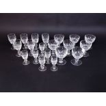 A collection of Waterford crystal drinking glasses in the Colleen pattern comprising twenty