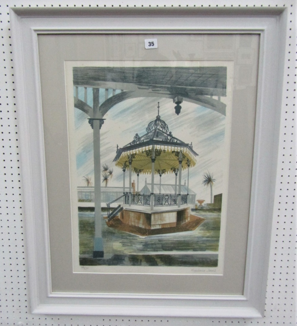 Barbara Jones (1912-1978) - 'Bandstand', signed, 62/275 Lithograph, 55 x 39cm, framed - Image 3 of 3