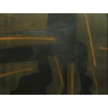 Patrick Heron (1920-1999) - ' Untitled', abstract study in shades of brown, signed and dated 73,