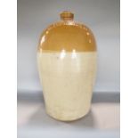 A substantial four gallon salt glazed merchants flagon, 228 Henry John Woodward, Wine & Spirit