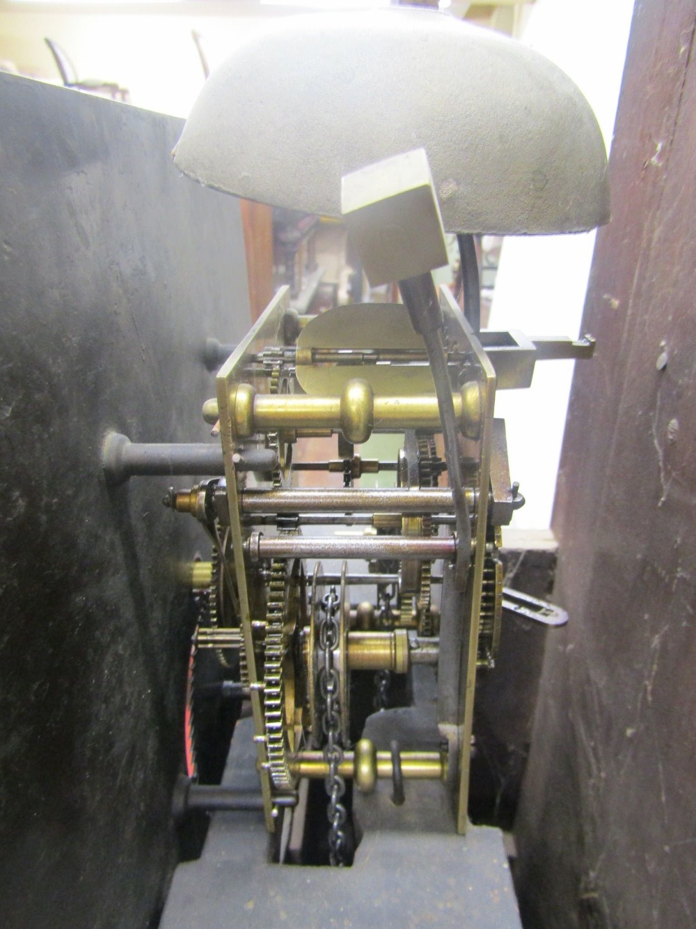 A Georgian mahogany longcase clock by Edward Bilbie of Chew Stoke, the square brass dial with etched - Image 5 of 7