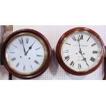 George Banbridge of Hythe 11 inch mahogany cased wall clock, the enamel dial with Roman numerals,