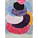 Terry Frost (1915-2003) - 'Dumpy 1', signed and dated 1970, oil pastels, 27.5 x 20cm, framed