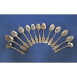 Large collection of silver teaspoons to include Irish and Scottish examples, 7oz approx (13) (a