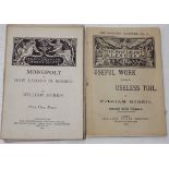 William Morris, five pamphlets for the Socialist League, True & False Society 1888, Monopoly 1891,