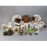 A collection of royal commemorative ware including Doulton Burslem 1897 Jubilee trios, together with