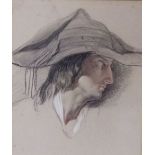 Attributed to Sir Frederick Goodall, RA (British 1822-1904) - Profile study of male character in
