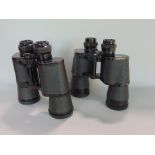 Two pairs of German binoculars to include a Steinheil (Munchen) 7x50 centre focus and Matakg (