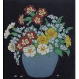 John Hall Thorpe (1874-1947) - Forget-Me-Nots, signed coloured print, 18cm x 16.5cm approx visible