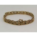 15ct gate link bracelet, 21.4g