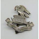 Silver Liverpool Pals cap badge, maker Elkington & Co., London 1914, 3.7cm long approx