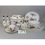 A quantity of Royal Worcester Evesham pattern oven to table wares including a pair of large