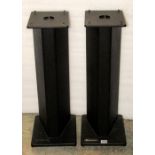 A pair of Atacama cast coated metal floor standing speaker stands