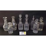 A large collection of 19th century and later glassware to include a cut faceted rinser, glasses,