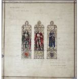 James Powell & Sons (Whitefriars Glass Works) Ltd, an early 20th century watercolour design for a