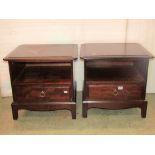 A suite of Stag Minstral bedroom furniture comprising chest of two long and four short drawers,