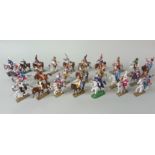 Approx 25 models of Napoleonic era, soldiers on horses, mostly Starlux, lead alloy - hand painted