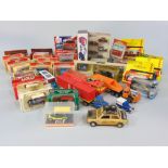 Collection of boxed model toy vehicles by Lledo, Matchbox, Burago, Maisto, etc, together with a