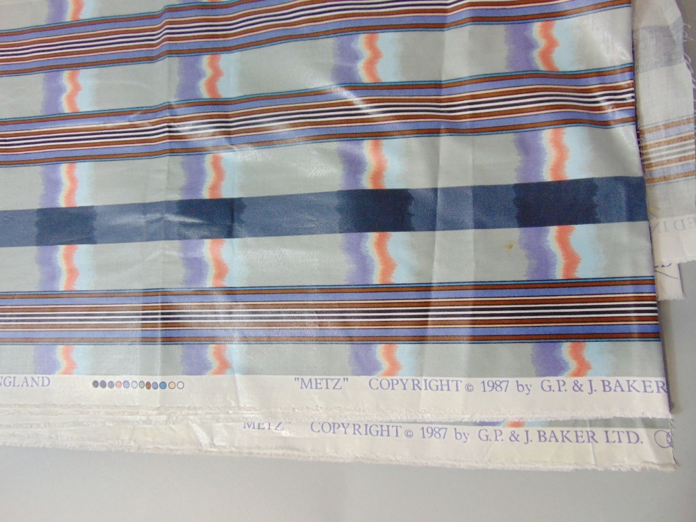 Mixed textiles, unused furnishing fabric remnants including 5.6m 1982 'Canton' by G.P. & J. Baker ( - Image 3 of 5