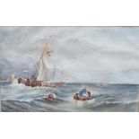 A Stanfield (19th century British), marine scene in the early 19th century manner, watercolour on