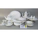 A quantity of Royal Albert Memory Lane pattern wares including two oval graduated meat plates,