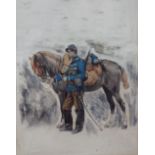 Edouard Detaille (French 1848-1912) - Pair of coloured prints of equestrian military characters both